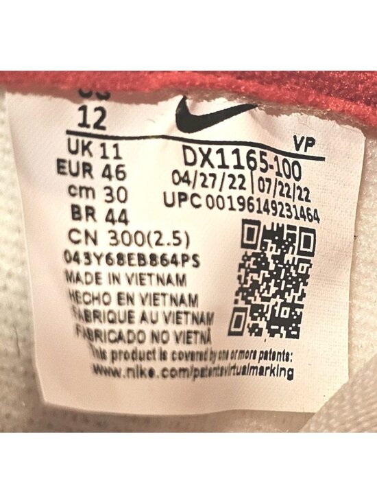 Nike Air Zoom Flight 95 Sneakers Shoes White True Red DX1165-100 - Men\'s Size 12 main image 4